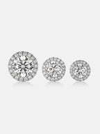 Halo Round Diamond Stud Earrings