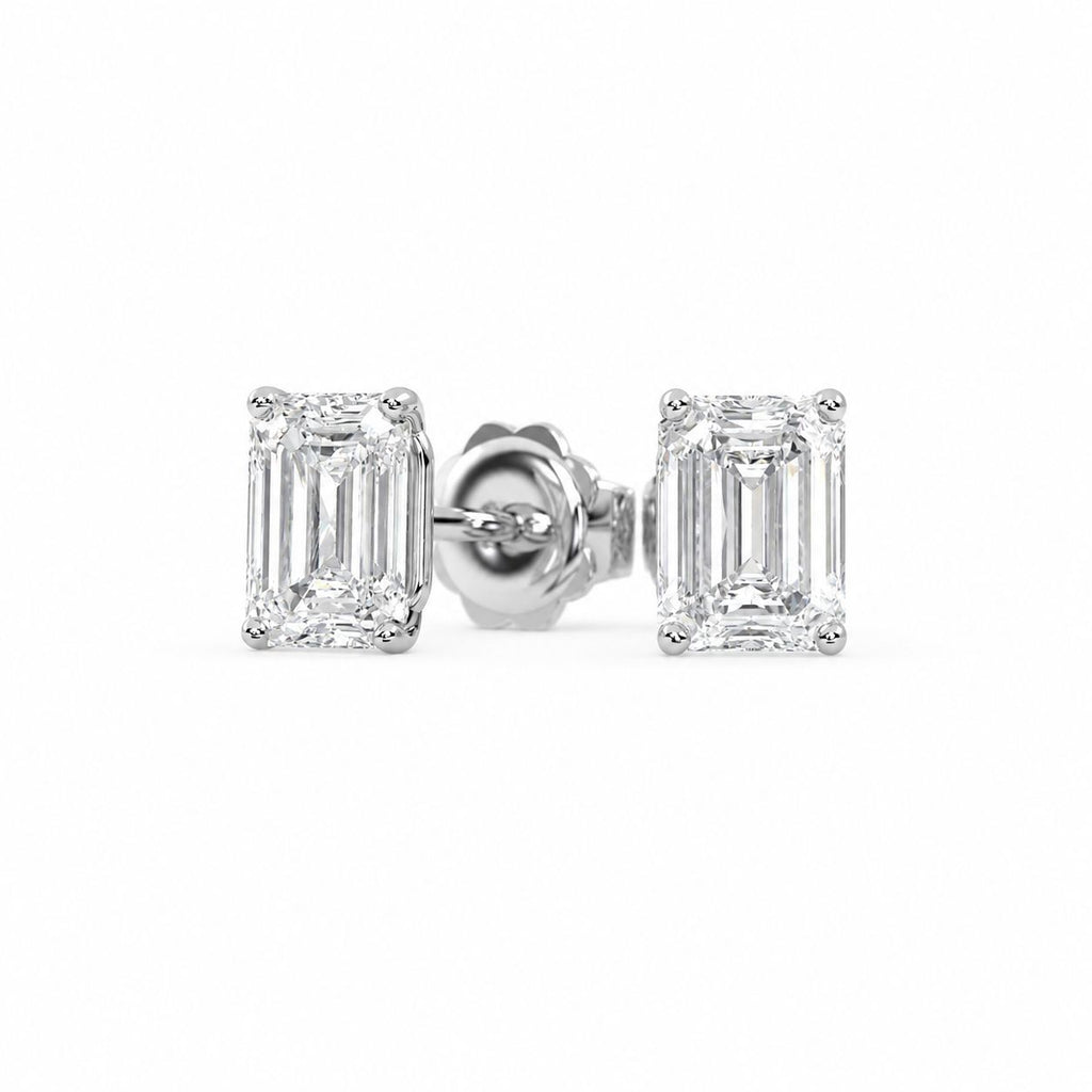 Emerald Cut 18K White Gold