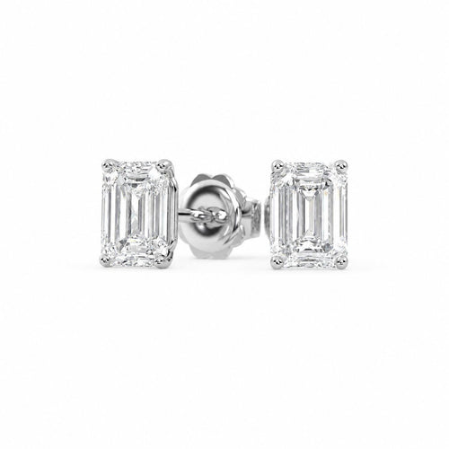 Emerald Cut 18K White Gold