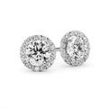 Halo Round Diamond Stud Earrings