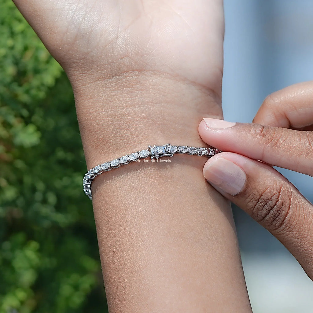 Oval Diamond Tennis Bracelet