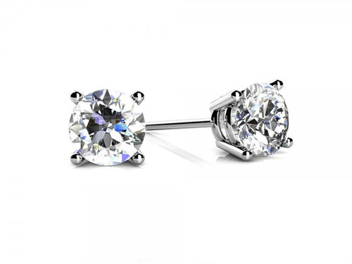 Round Cut 18K White Gold