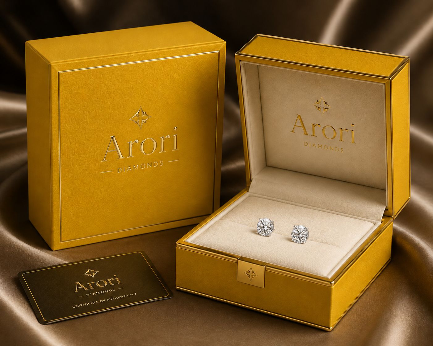Round Cut 18K White Gold
