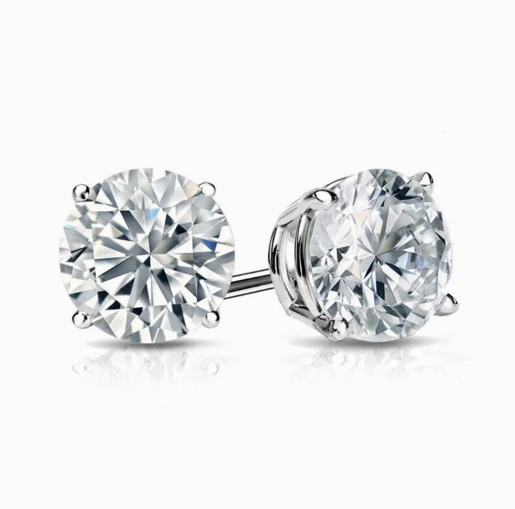 Round Cut 18K White Gold