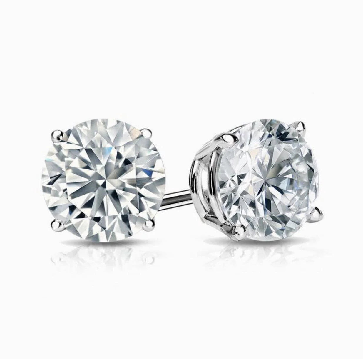 Round Cut 18K White Gold