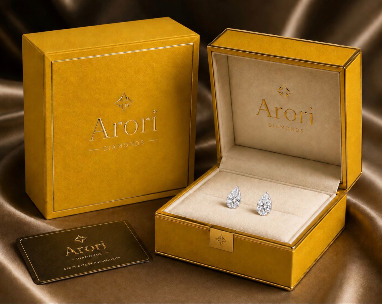 Pear Cut 18K White Gold