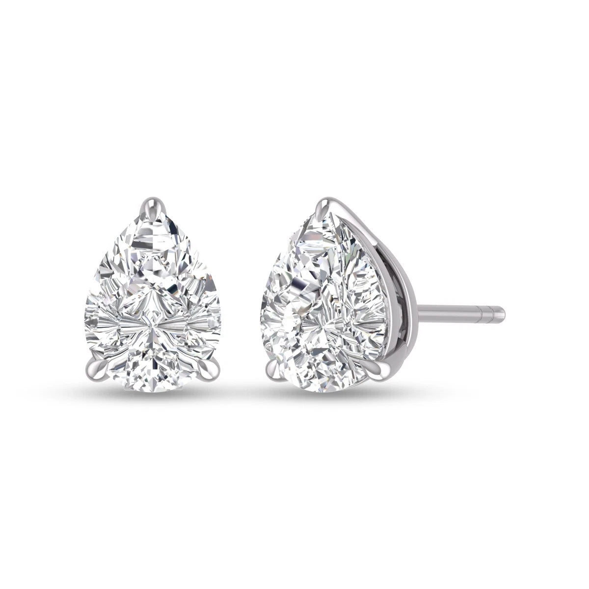 Pear Cut 18K White Gold